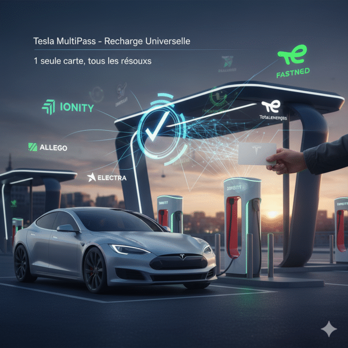 Carte MultiPass Tesla borne recharge voiture electrique Carte MultiPass Tesla borne recharge voiture electrique