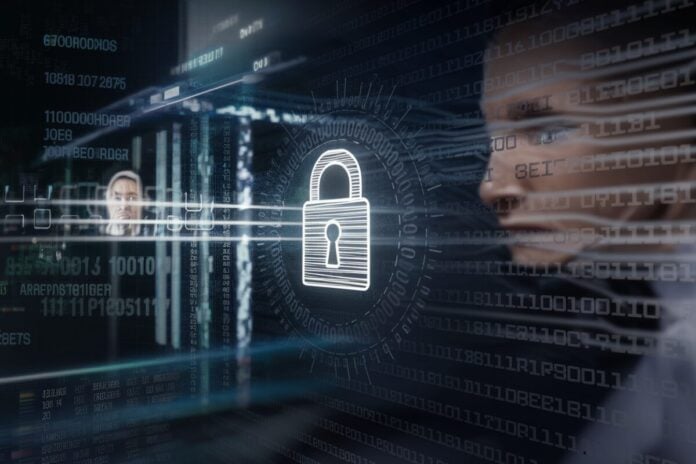 Ledger et Global-e : une nouvelle fuite de données qui ébranle la confiance des utilisateurs Scène de violation de sécurité numérique avec des codes binaires et un verrou numérique brisé