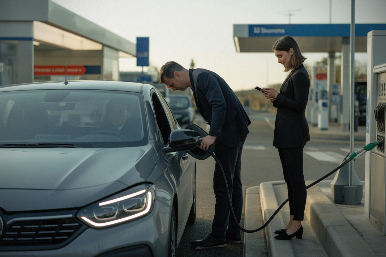 Hausse des carburants: automobiliste fait le plein en station en 2026