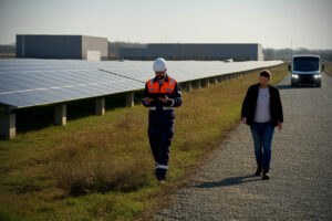 Près du Mans, friche industrielle recyclée en champ solaire, foncier relancé, les contraintes que la commune doit affronter en 2026
