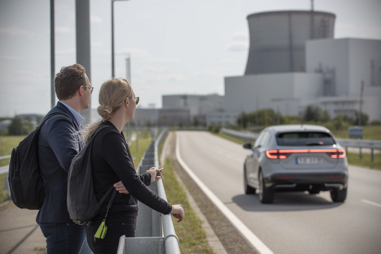 Point d’observation encadré lors d’une visite guidée à la centrale de Cattenom