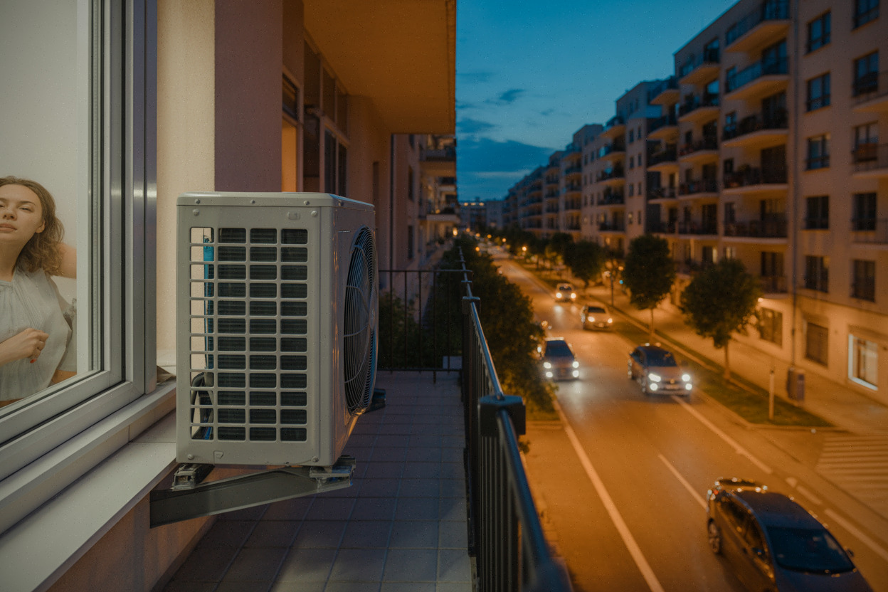 Unité extérieure de climatisation en copropriété, attention au bruit nocturne