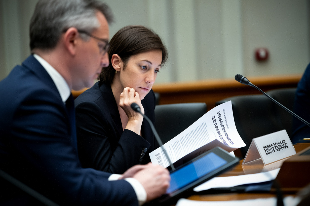 Députés en commission discutant du chèque énergie et de son versement
