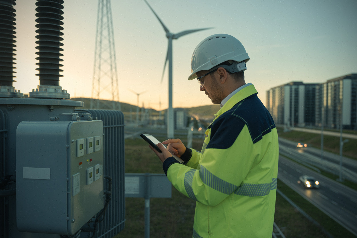 Poste électrique et renforcement du réseau pour intégrer éolien et nouveaux usages
