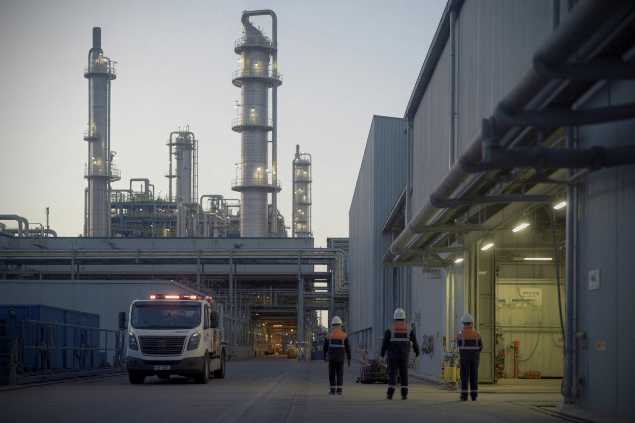 Raffinerie et employés illustrant les bénéfices de TotalEnergies en 2026