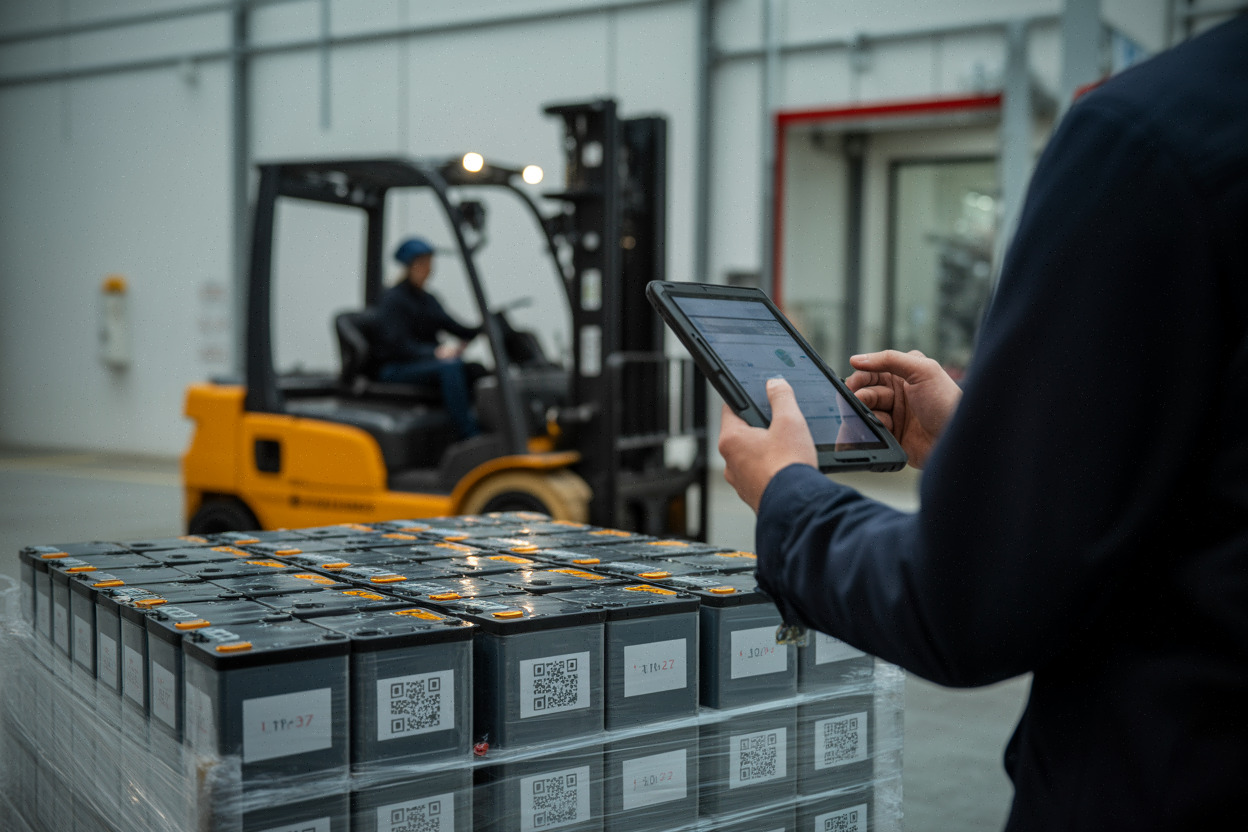 Modules de batterie en logistique, traçabilité et contrôle avant montage