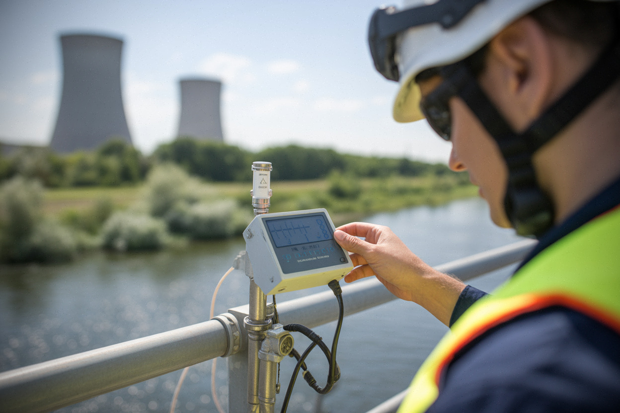Surveillance de la température de la Garonne près de la centrale de Golfech