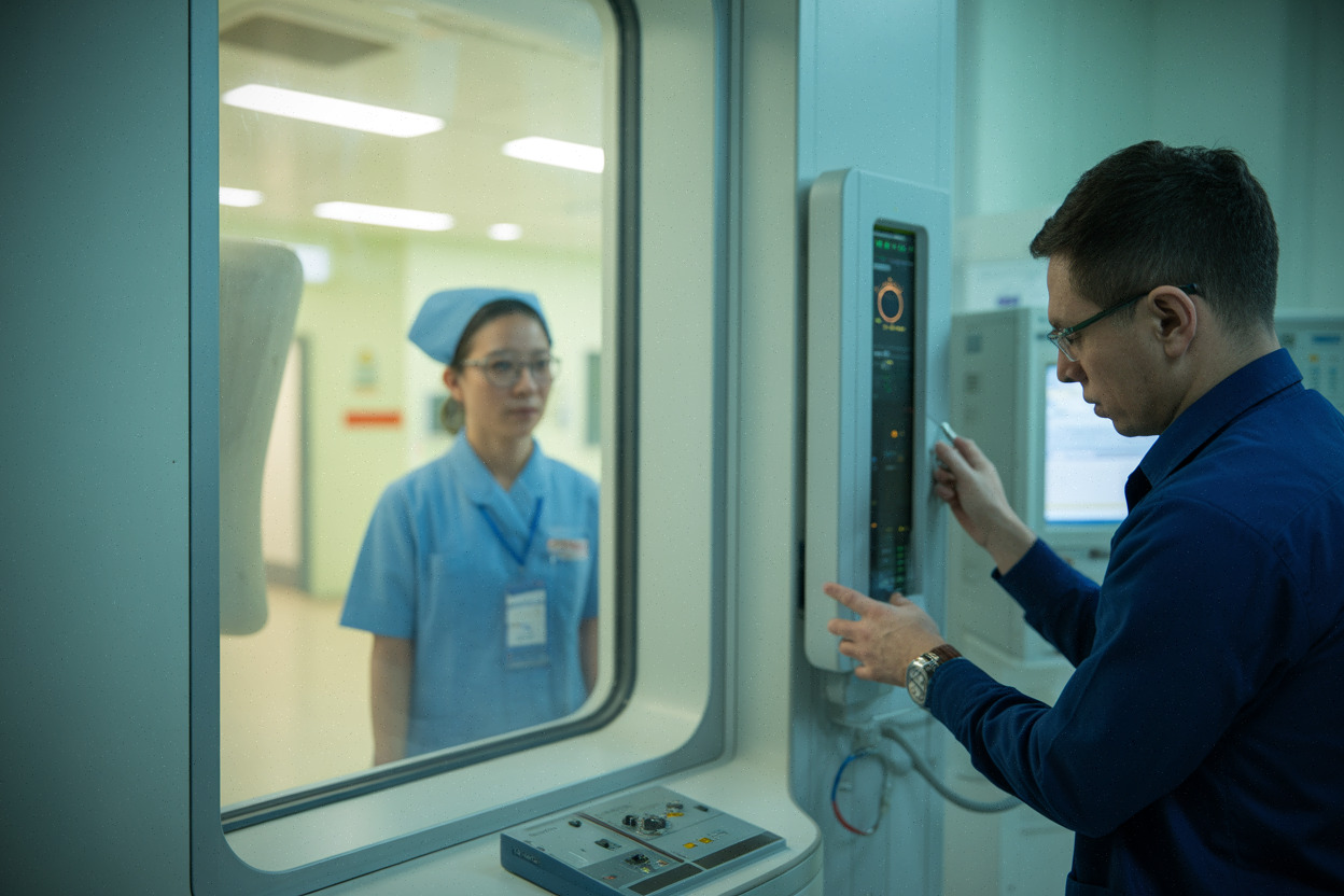 Salle de radiothérapie au Vietnam, contrôle des doses et sécurité