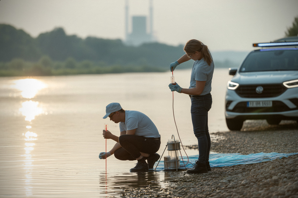 Mesure de la température de la Garonne pendant la canicule