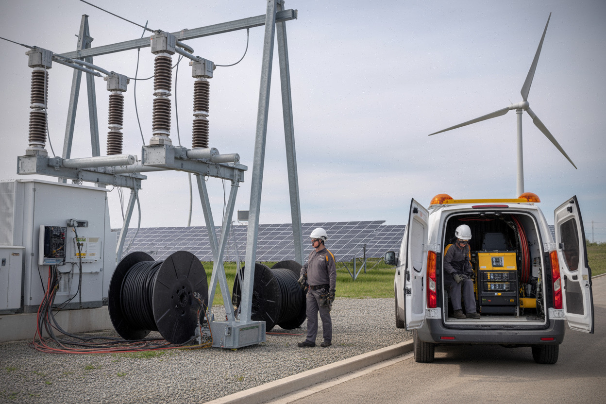 Travaux de raccordement électrique pour projets solaires et éoliens en 2026