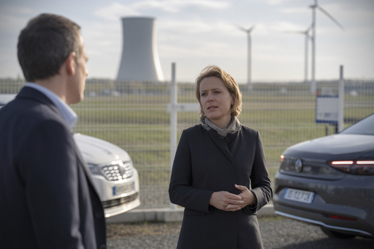 Débat sur nucléaire et énergies renouvelables lors d’une visite de site