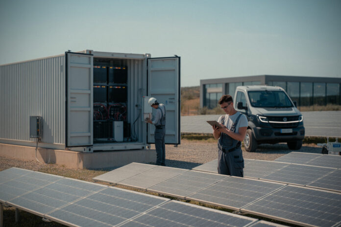 34,4 MWc, batteries 15 MW, stockage 60 MWh au même raccordement au Portugal, ce que cette hybridation change pour le réseau