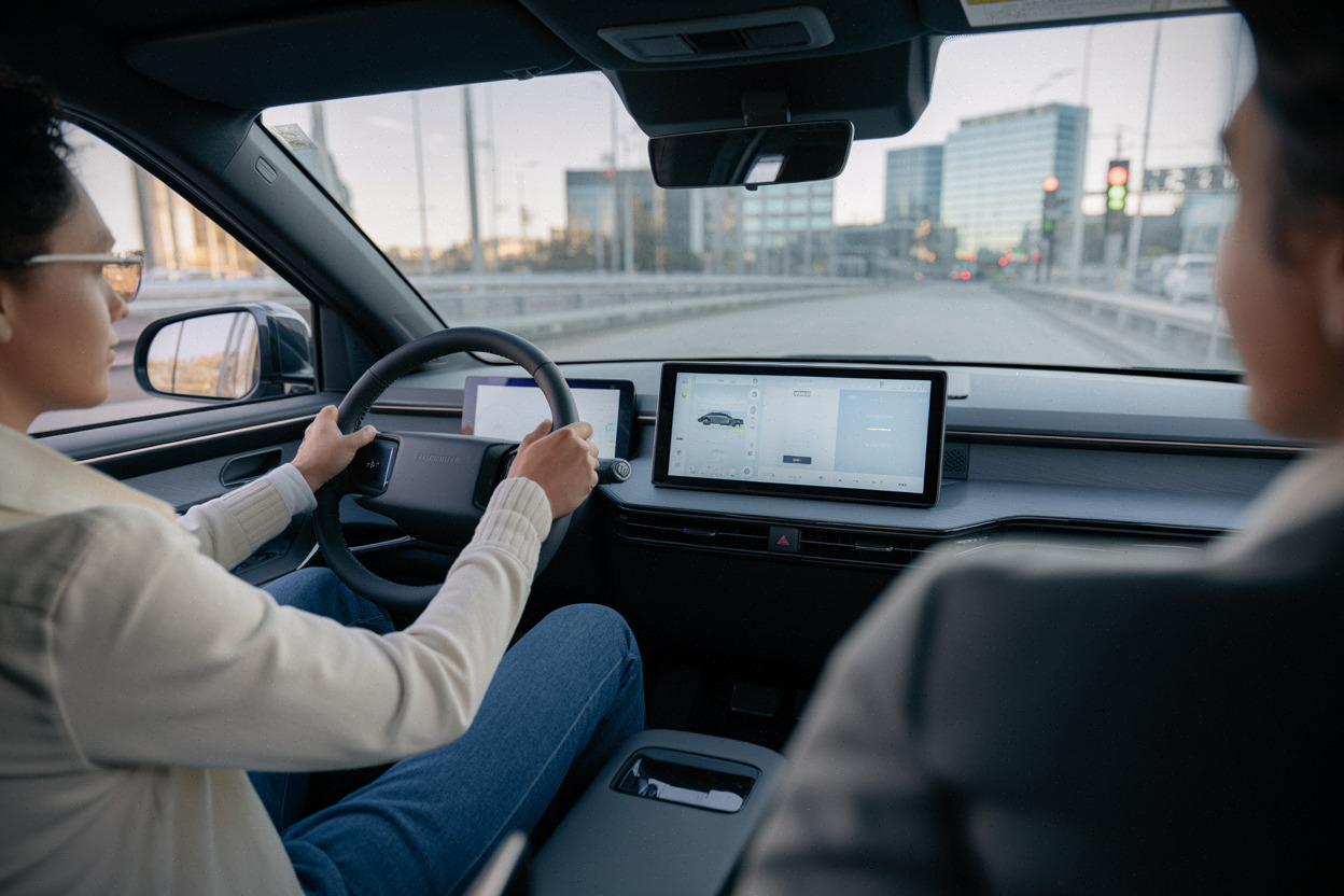 Habitacle de SUV électrique lors d’un essai en leasing social