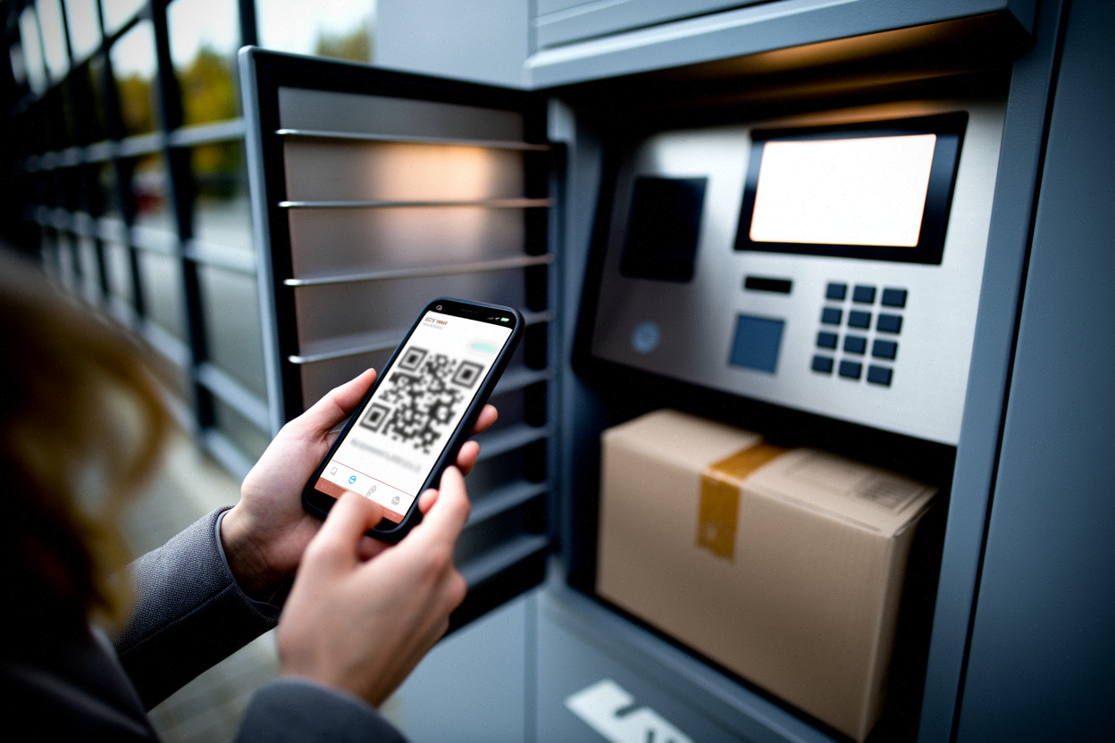 Retrait de colis via QR code sur consigne automatique Pick-Up