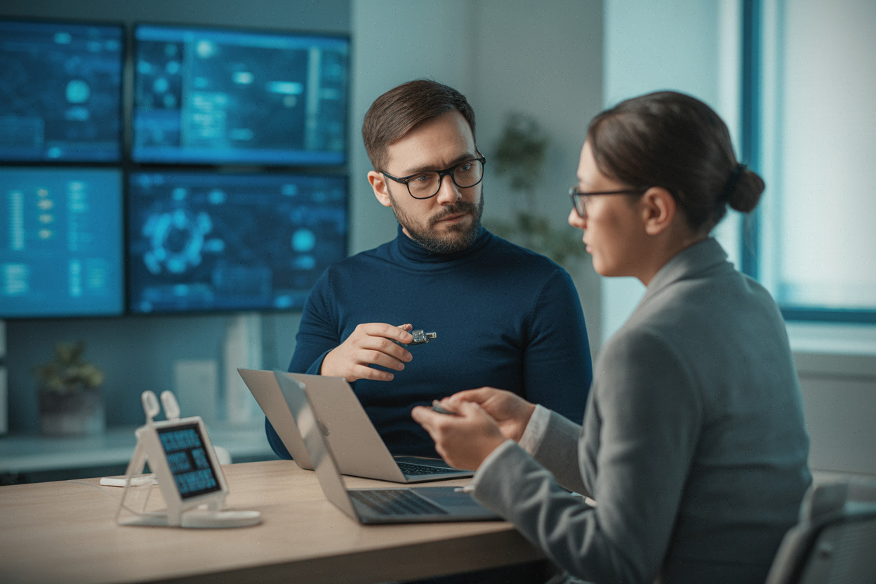 Analyste sécurité et conformité évaluant les risques d’un assistant IA