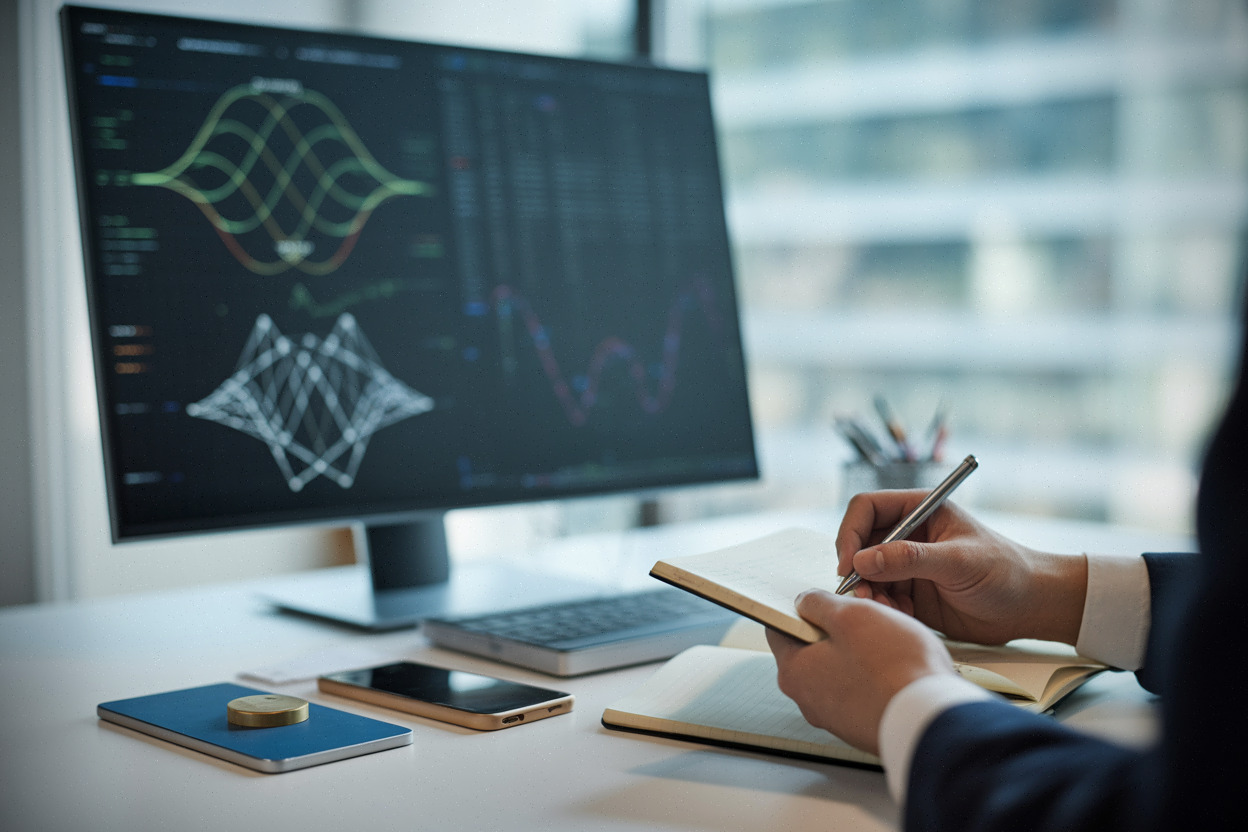 Chercheur analysant une faille de cryptographie post-quantique au bureau