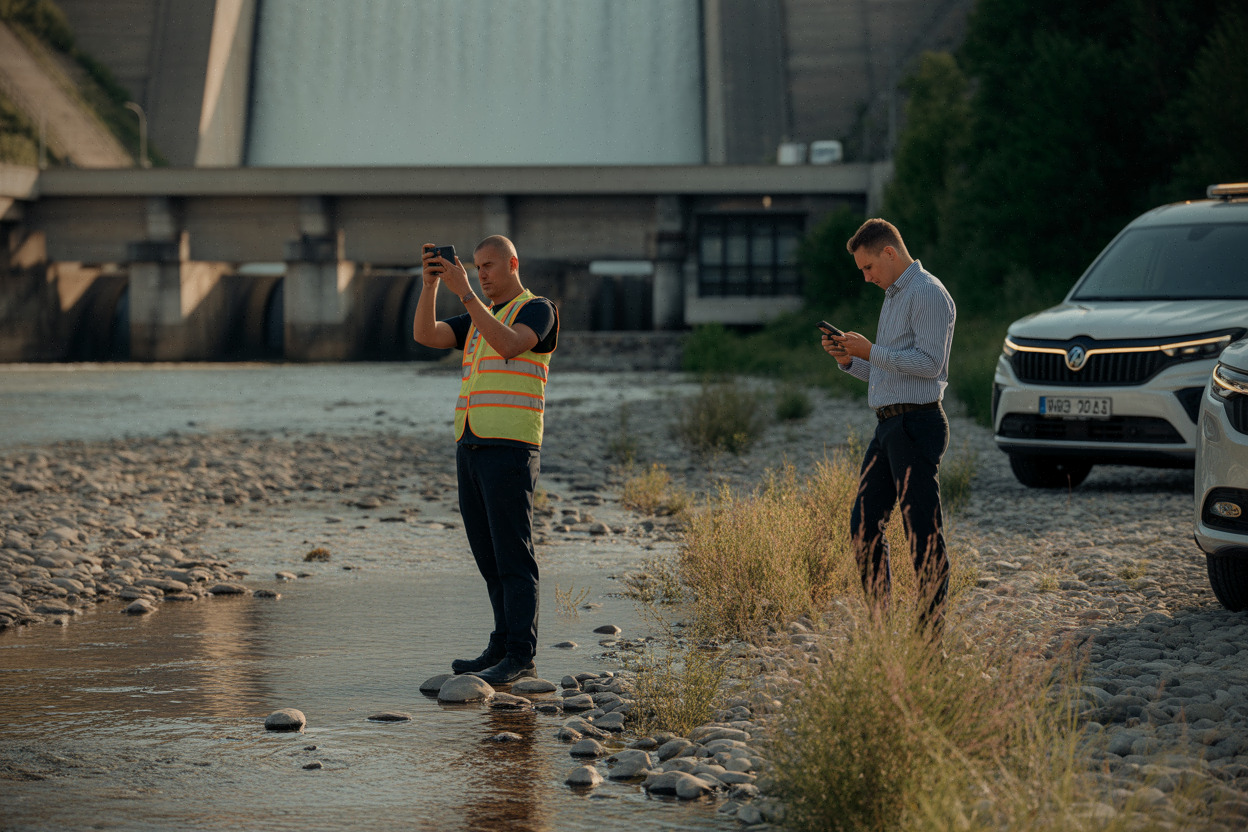 Canicule et baisse des débits affectant la production hydroélectrique française