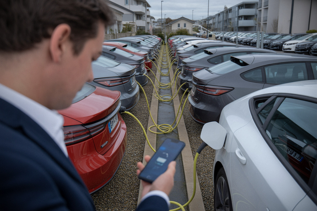 Parc d’occasion avec modèles électriques et thermiques, stocks et rotation contrastés