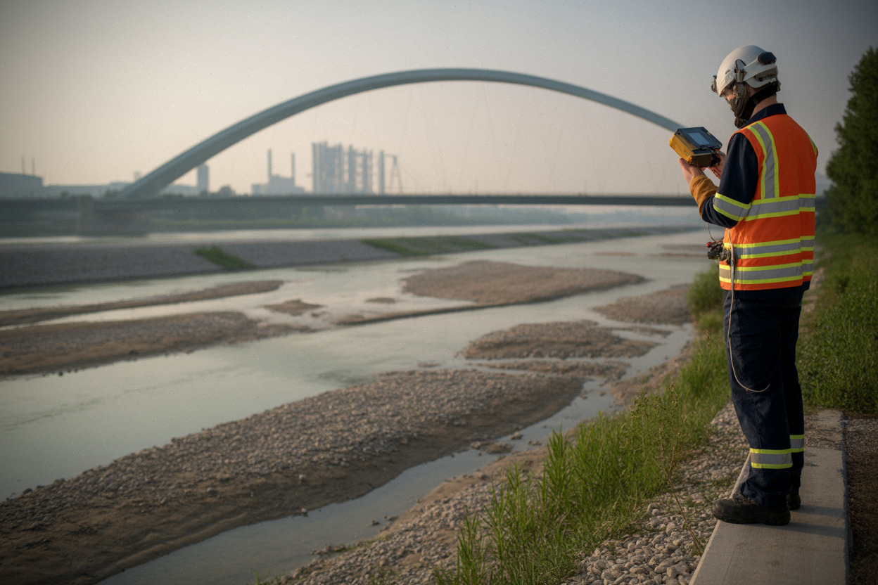 Danube à bas niveau près de Paks, mesures techniques en période de canicule