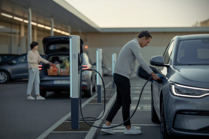 ae0480d8bf700703 1er août 2026, bornes 22 kW, Carrefour baisse la recharge des voitures électriques, mais l'écart avec Leclerc et Lidl surprend