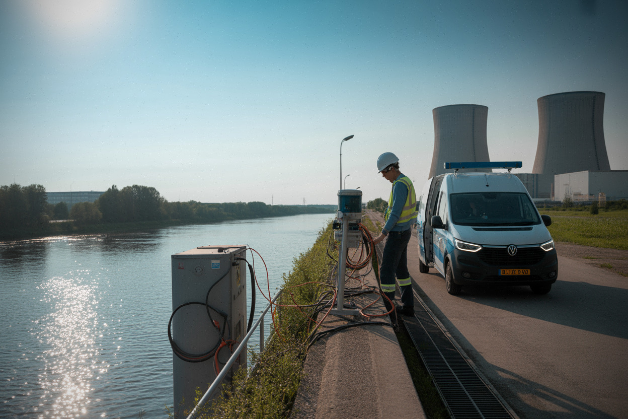 Centrale nucléaire et rivière en période de canicule, contraintes de refroidissement