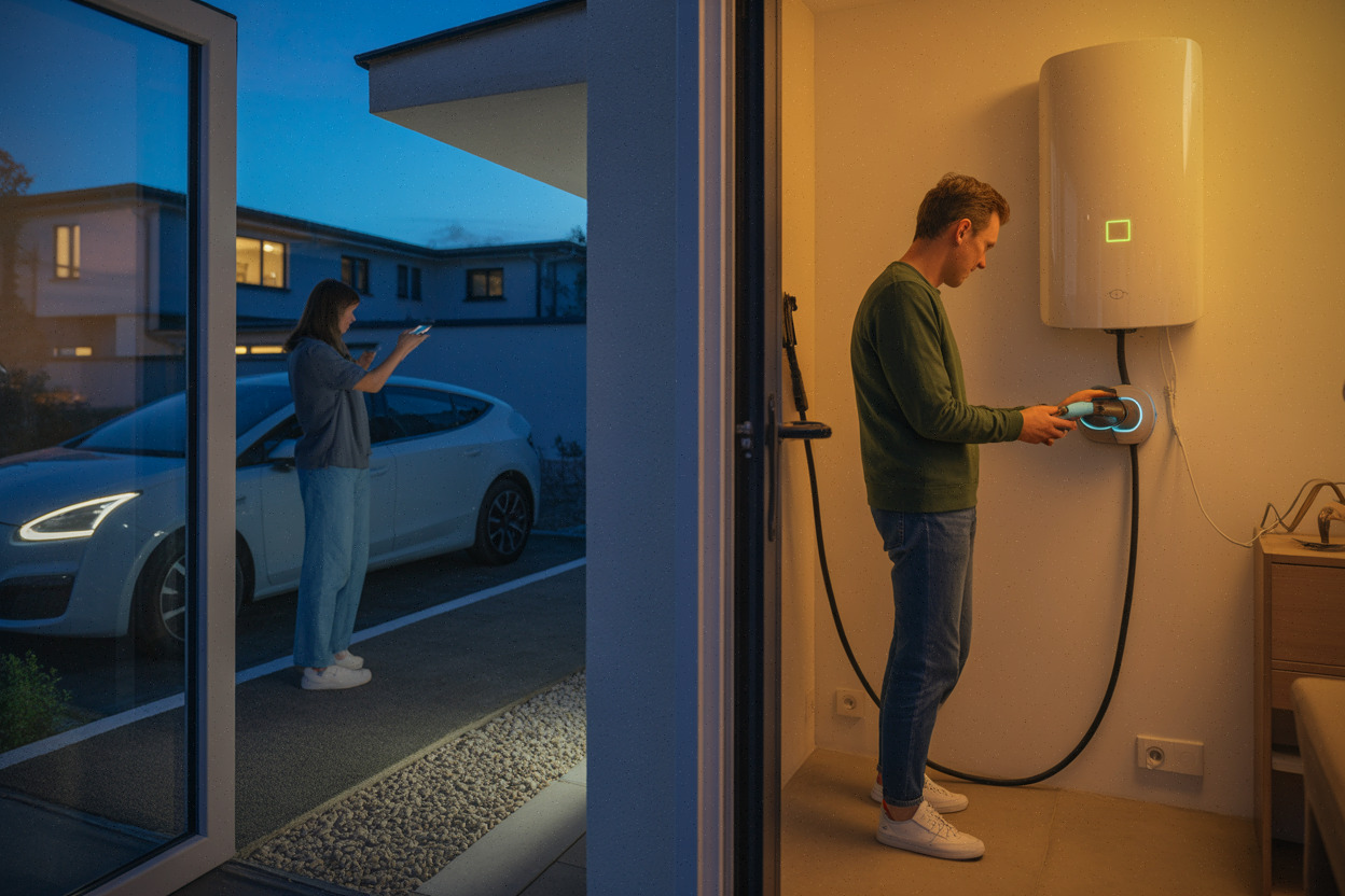 Programmation heures creuses et recharge véhicule électrique à domicile